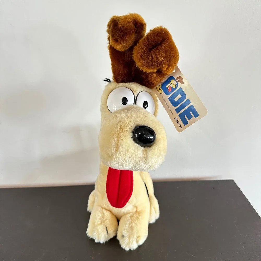 VTG Dakin Odie Plush Toy Garfield Fun Farm 1983 Stuffed Animal Dog with Tags